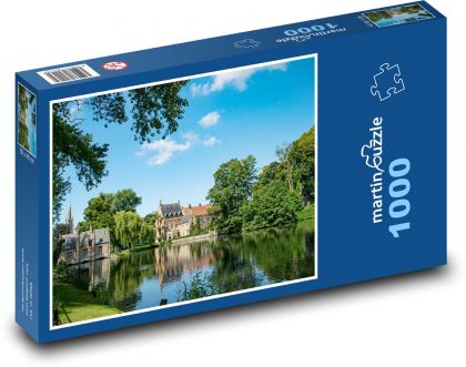 Castle by the lake - Puzzle 1000 pieces, size 60x46 cm 