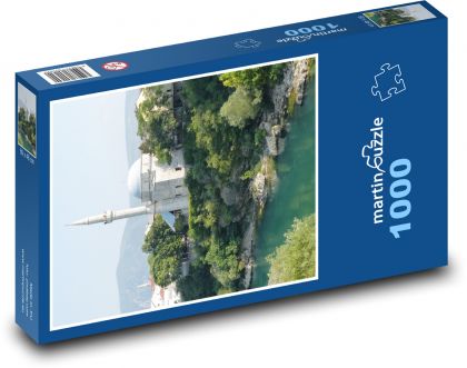 Mostar - Bosna a Hercegovina, mešita - Puzzle 1000 dielikov, rozmer 60x46 cm