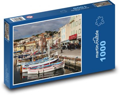 Hafen - Stadt, Fischerboote - Puzzle - 1000 Teile