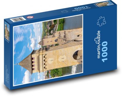 Budova - most - puzzle 1000 dílků