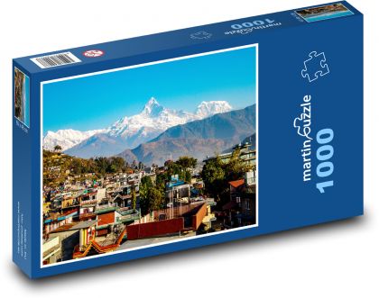 Pokhara - a city in Nepal - Puzzle 1000 pieces, size 60x46 cm 