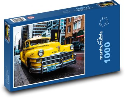 Yellow Street Taxi in Canada - Puzzle 1000 pieces, size 60x46 cm 