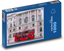 Červený autobus - Londýn, Anglie Puzzle 1000 dílků - 60 x 46 cm