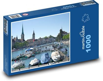 Prístav - Zürich - Puzzle 1000 dielikov, rozmer 60x46 cm