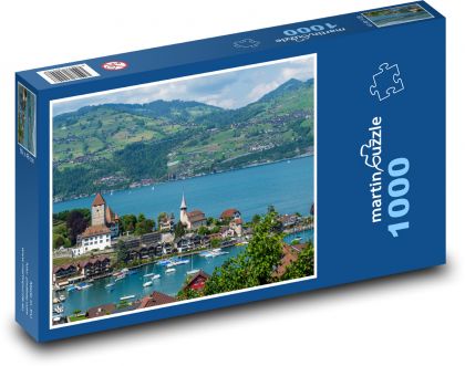 Švýcarsko - příroda, město - puzzle 1000 dílků