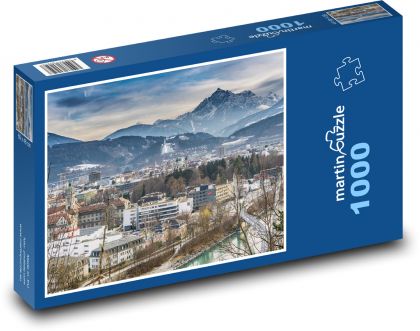 Innsbruck - Alpy - Puzzle 1000 elementów, rozmiar 60x46 cm