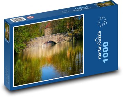 Řeka - most - Puzzle 1000 dílků, rozměr 60x46 cm