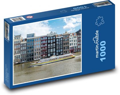 Amsterdam - buildings, canal - Puzzle 1000 pieces, size 60x46 cm 