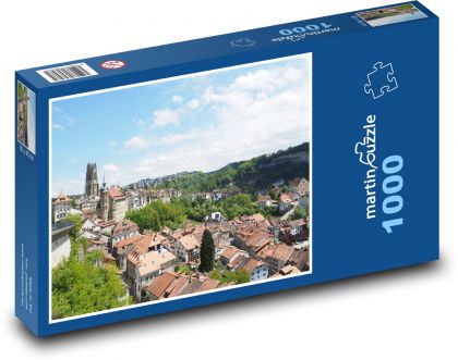 Fribourg, Švajčiarsko - Puzzle 1000 dielikov, rozmer 60x46 cm
