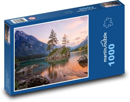 Zmierzch nad jeziorem - Puzzle 1000 elementów, rozmiar 60x46 cm