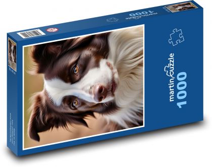 Border kólia - pes - Puzzle 1000 dielikov, rozmer 60x46 cm