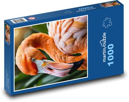 Plameniak - vták s dlhým zobákom - Puzzle 1000 dielikov, rozmer 60x46 cm