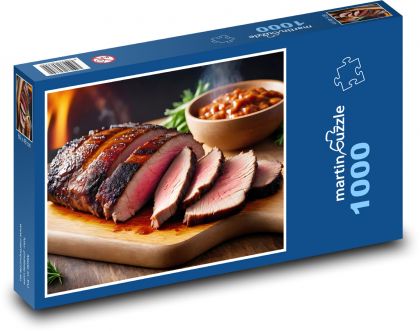 Mäso na večeru - Puzzle 1000 dielikov, rozmer 60x46 cm