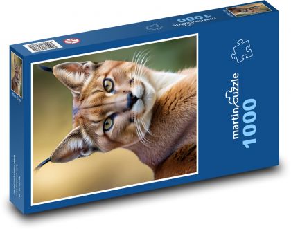 Karakal - kot - Puzzle 1000 elementów, rozmiar 60x46 cm
