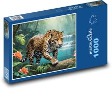 Jaguár v pralese Puzzle 1000 - 60x46 cm