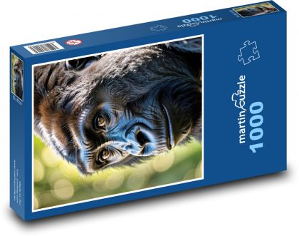 Černá gorila - opice - puzzle 1000 dílků