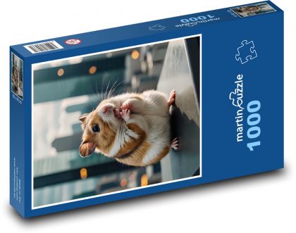 Cute hamster - Puzzle 1000 pieces, size 60x46 cm 