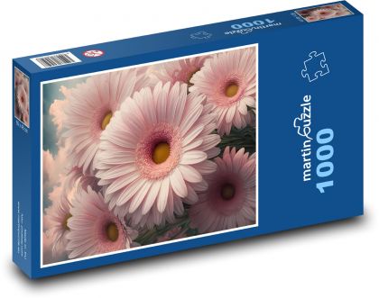 Rosa Gerberas - Blumen - Puzzle - 1000 Teile