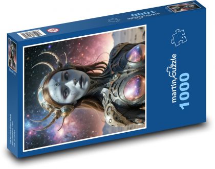 Mystická postava ženy - Puzzle 1000 dílků, rozměr 60x46 cm
