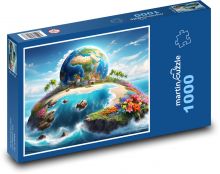 Klimatická změna země Puzzle 1000 dílků - 60 x 46 cm