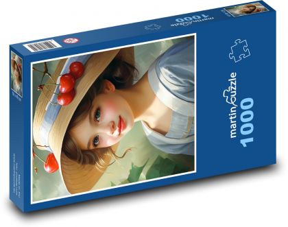 Portrét dítěte v klobouku - Puzzle 1000 dílků, rozměr 60x46 cm