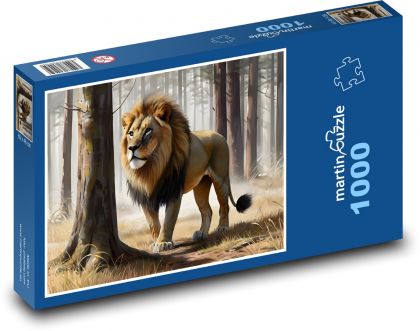 The King of Animals in the Forest - Puzzle 1000 pieces, size 60x46 cm 