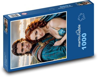 Portrét muže a ženy - puzzle 1000 dílků