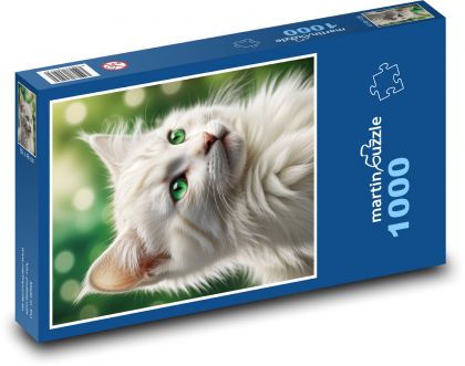 Zelenooká mačka - Puzzle 1000 dielikov, rozmer 60x46 cm