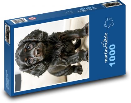 Schwarzer niedlicher Welpe - Puzzle - 1000 Teile