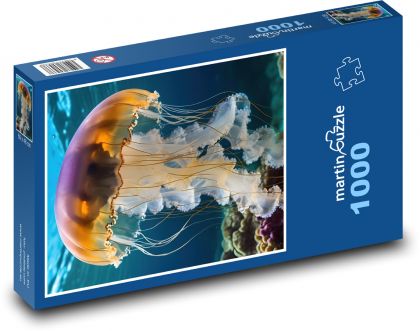 Jellyfish stinging nettle in the sea - Puzzle 1000 pieces, size 60x46 cm 
