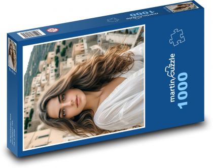Krásna žena v meste - Puzzle 1000 dielikov, rozmer 60x46 cm