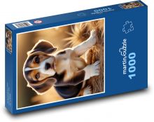 Štěně bígla Puzzle 1000 dílků - 60 x 46 cm