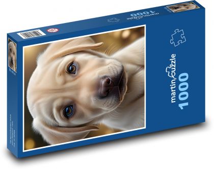 Šteňa labradorského retrievera - Puzzle 1000 dielikov, rozmer 60x46 cm