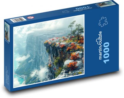 Útes v moři - Puzzle 1000 dílků, rozměr 60x46 cm