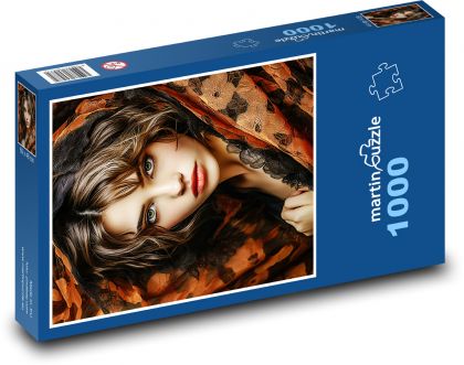 Portrét mladého dievčaťa - Puzzle 1000 dielikov, rozmer 60x46 cm