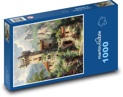 Zamek w naturze - Puzzle 1000 elementów, rozmiar 60x46 cm
