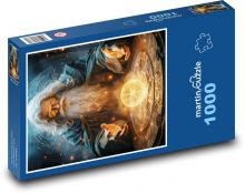 Kúzelník a veštecká guľa Puzzle 1000 dielikov - 60 x 46 cm