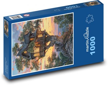 Tree houses - Puzzle 1000 pieces, size 60x46 cm 