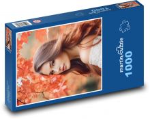 Jesenná žena Puzzle 1000 dielikov - 60 x 46 cm 