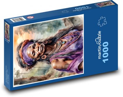 Kobieta - Voodoo - Puzzle 1000 elementów, rozmiar 60x46 cm