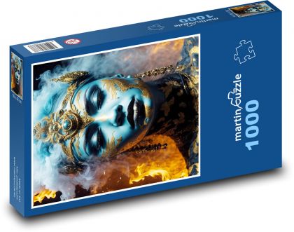 Woman - girl, portrait - Puzzle 1000 pieces, size 60x46 cm 