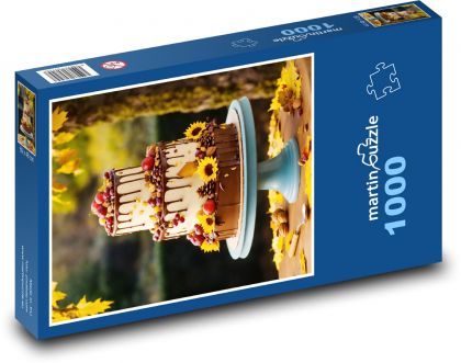 Torta - jeseň, sladkosť - Puzzle 1000 dielikov, rozmer 60x46 cm