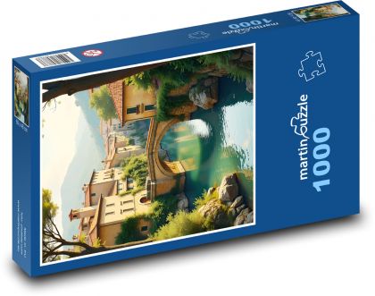 Brücke über den Fluss in - Puzzle - 1000 Teile