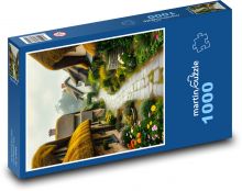 Cesta mezi domy Puzzle 1000 dílků - 60 x 46 cm