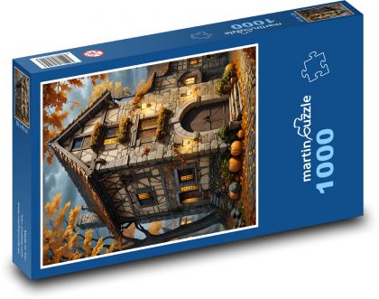 Haus nachts im Herbst - Puzzle - 1000 Teile