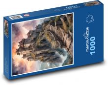 Tajemniczy średniowieczny zamek Puzzle 1000 elementów - 60x46 cm