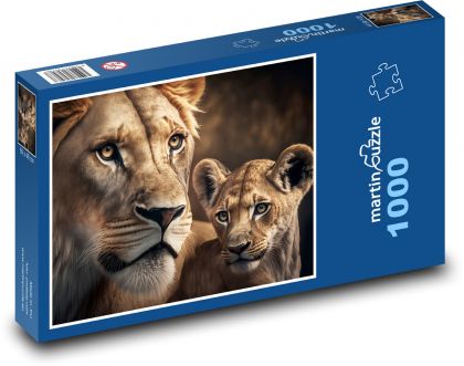 Levy s mamou - Puzzle 1000 dielikov, rozmer 60x46 cm