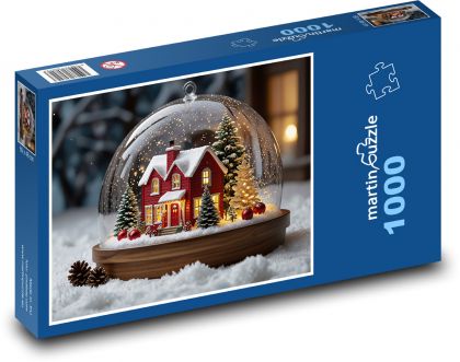 Świąteczny ornament śnieżny - Puzzle 1000 elementów, rozmiar 60x46 cm