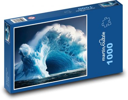 Ledové kry v oceánu - Puzzle 1000 dílků, rozměr 60x46 cm