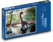 A dinosaur in the river Puzzle 1000 pieces - 60 x 46 cm 